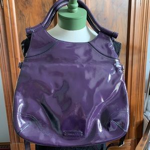 Nine & Co Large Purple Patent Purse